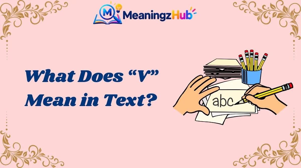 What Does “V” Mean in Text?